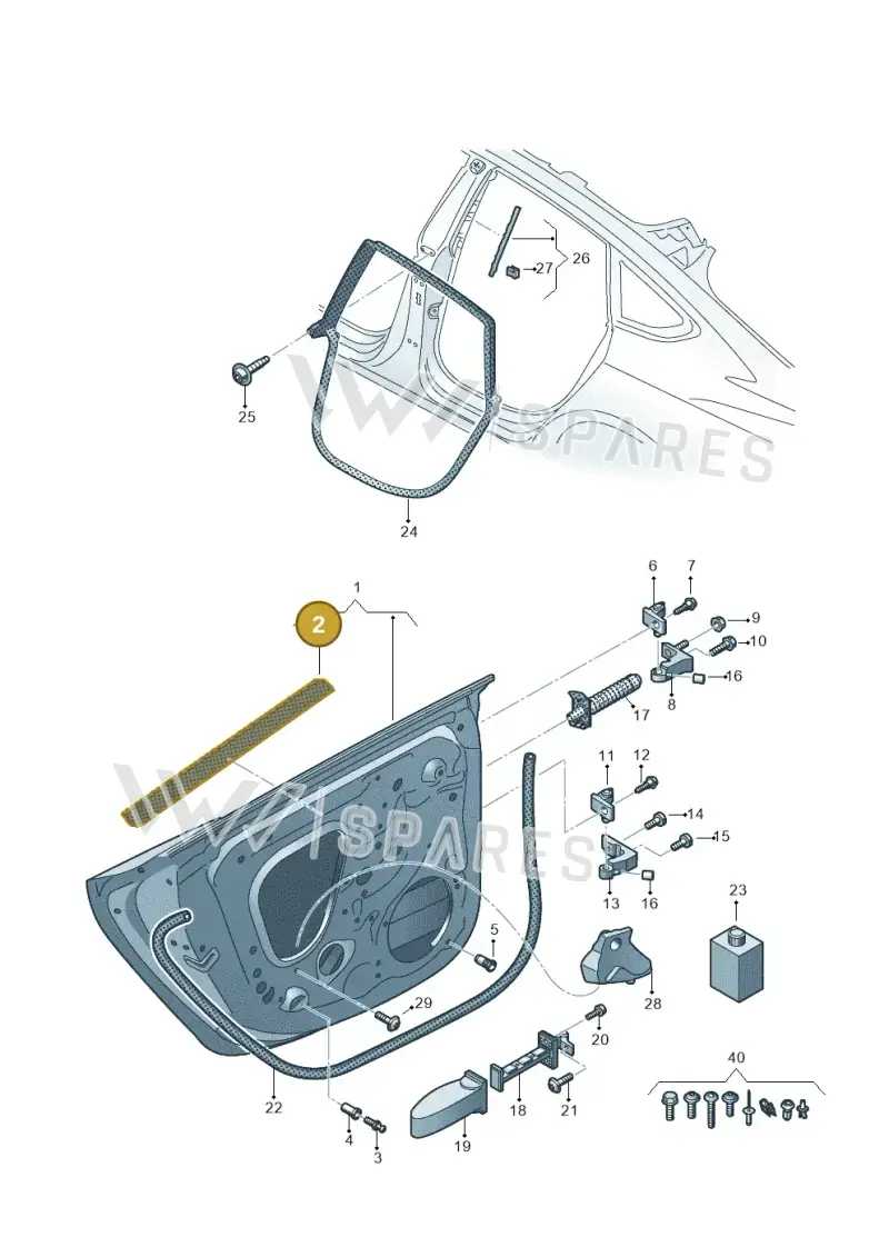 8V4837805 — Audi RS5 Sportback (2017-) diagram 897833100, position 2