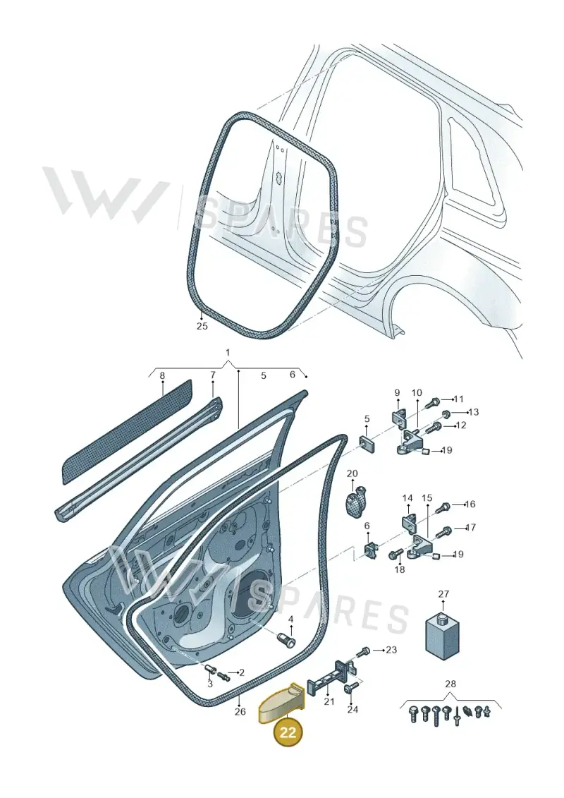 8V4839267 — Audi RS3 Limousine (2017-2020) diagram 890833100, position 22