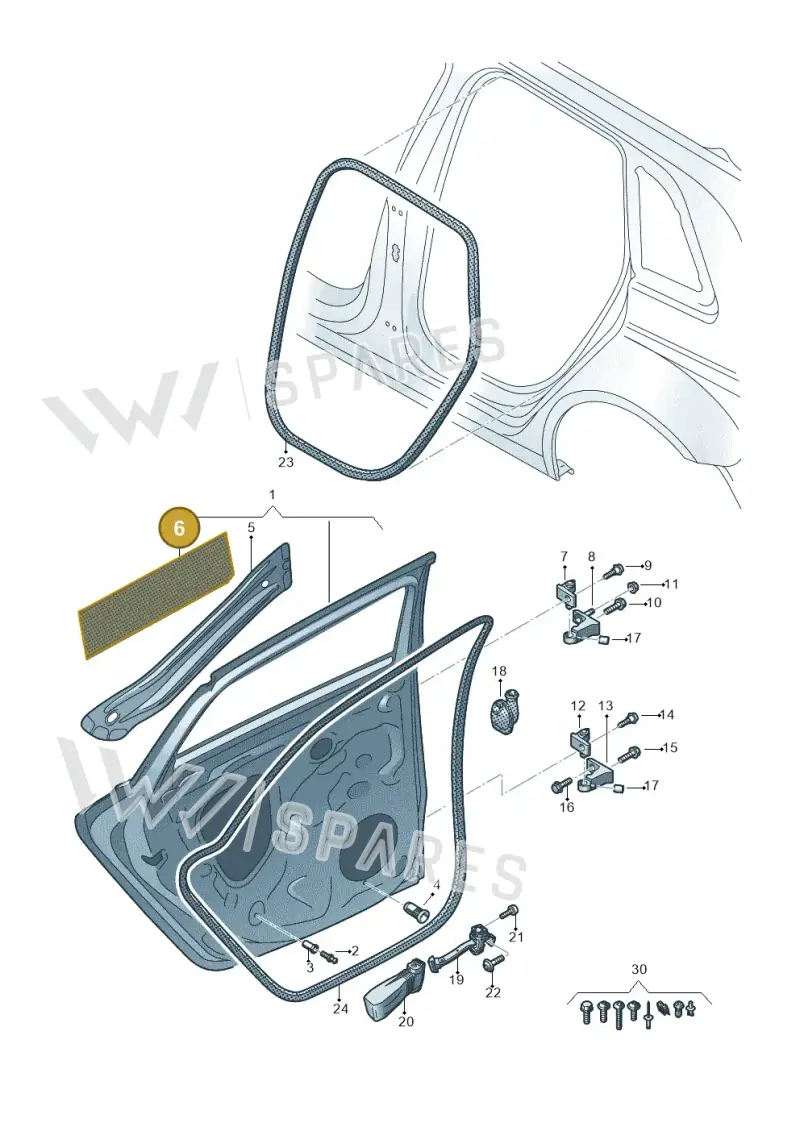 8V4839989 — Audi A3 (2020-) diagram 596833010, position 6