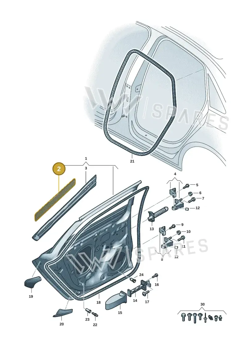 8V4839989 — Audi A5 Limousine (2024-2025) diagram 8wk833010, position 2