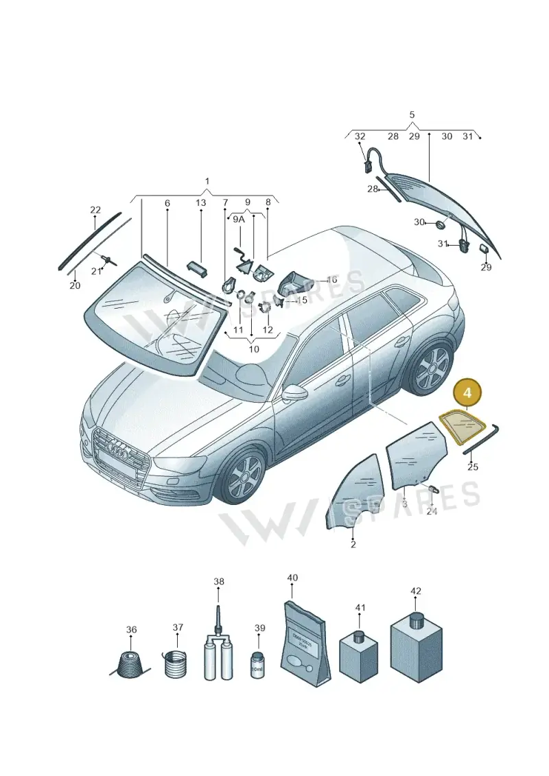 8V4845299CNVB — Audi RS3 Limousine (2017-2020) diagram 745845100, position 4