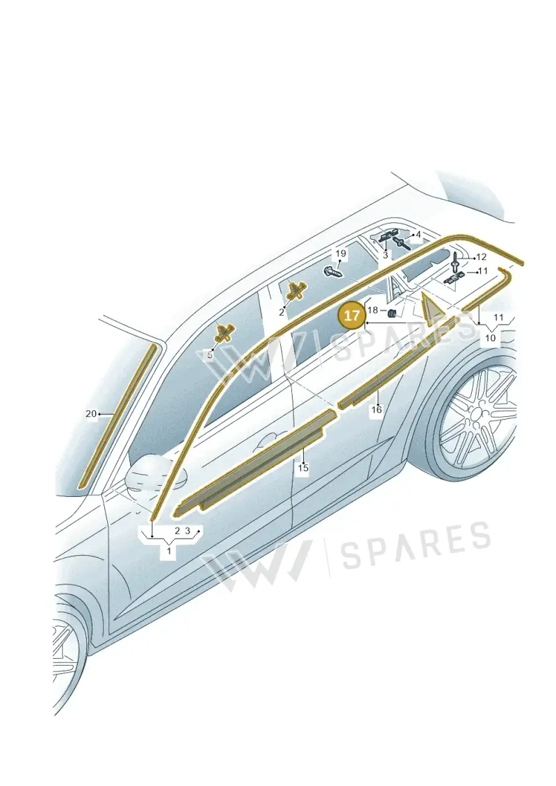 8V4853273A5FQ — Audi RS3 Limousine (2017-2020) diagram 853853100, position 17
