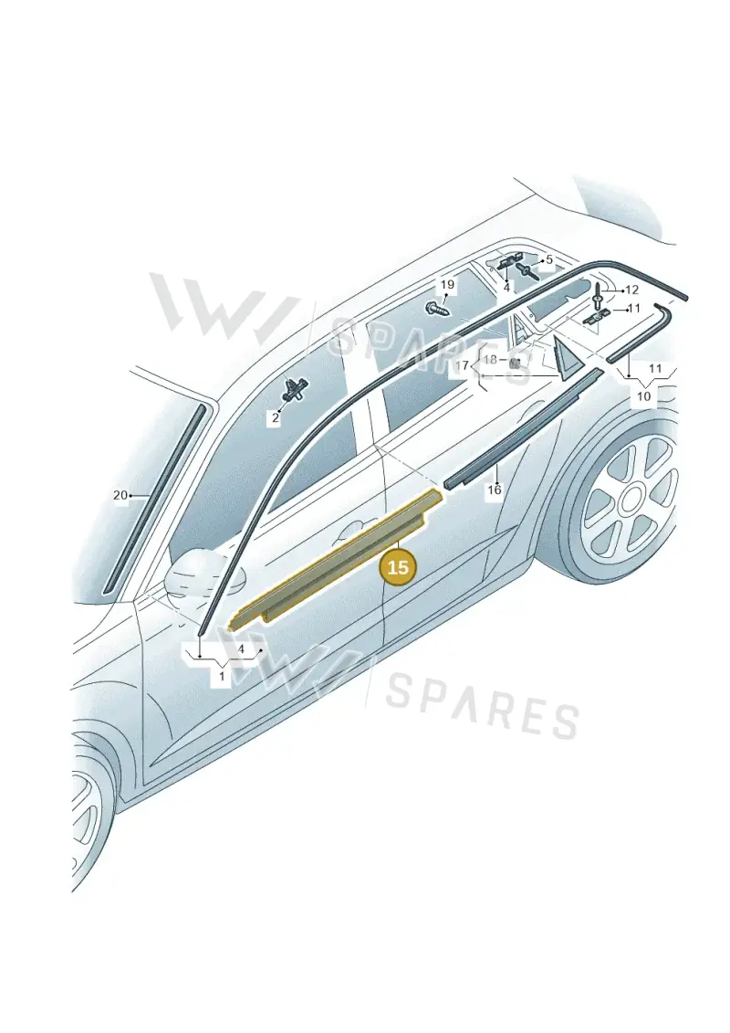 8V4853283AT94 — Audi RS3 Sportback (2015-2016) diagram 858853100, position 15