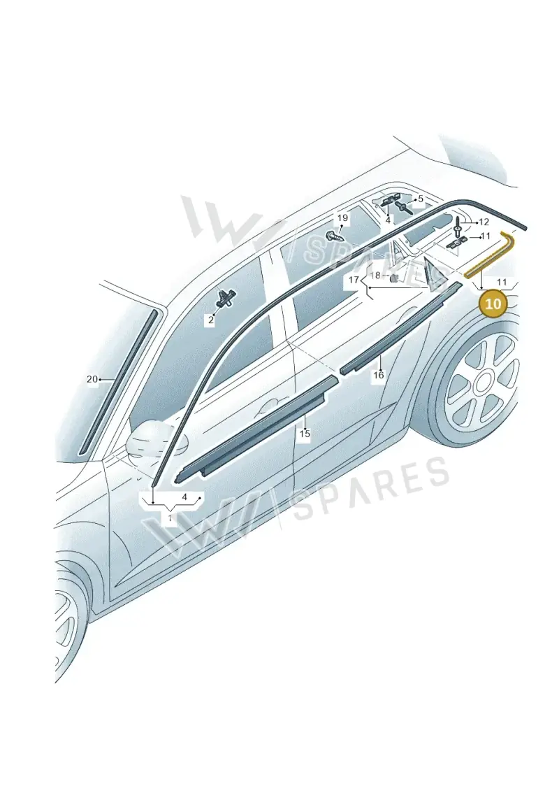 8V4853346B1L1 — Audi RS3 Sportback (2015-2016) diagram 858853100, position 10