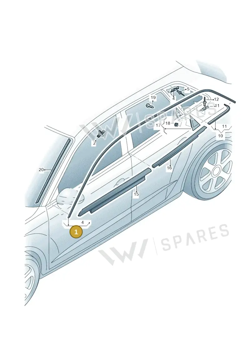 8V4853703CT94 — Audi RS3 Sportback (2015-2016) diagram 858853100, position 1