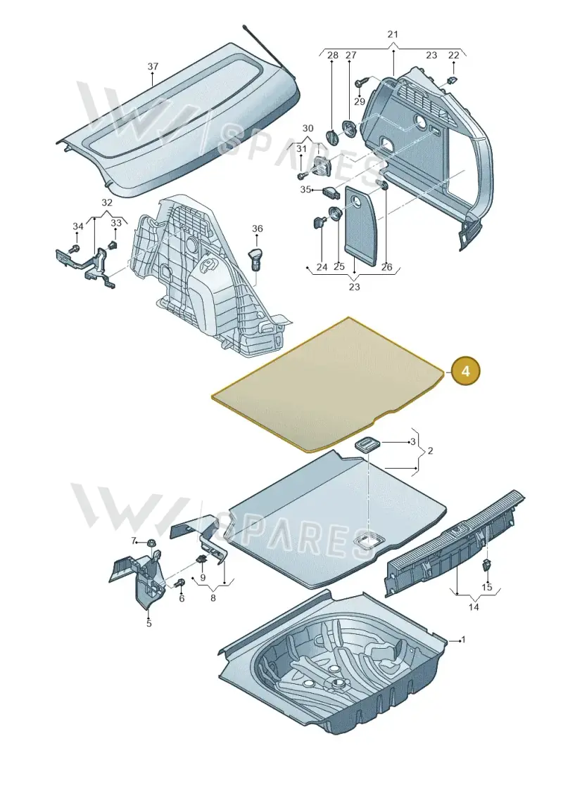 8V4862559AQA5 — Audi RS3 Limousine (2017-2020) diagram 745863800, position 4
