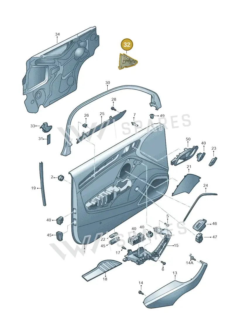 8V4867367 — Audi RS3 Sportback (2015-2016) diagram 745867100, position 32