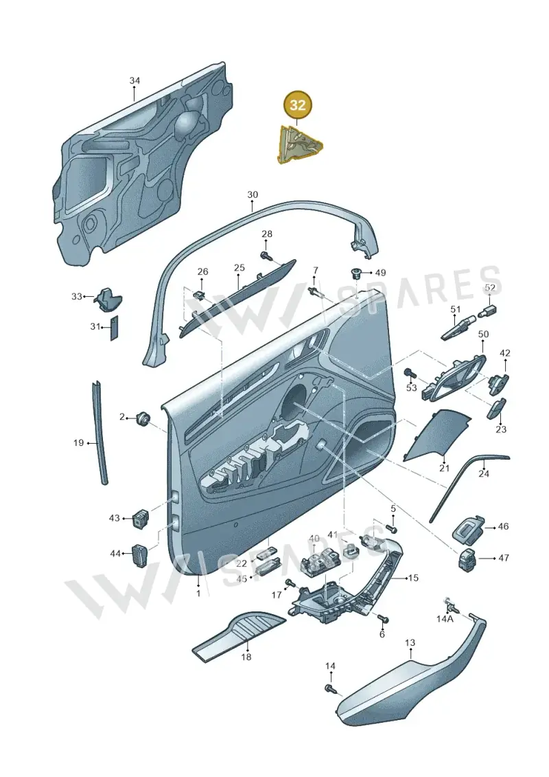 8V4867368 — Audi RS3 Limousine (2017-2020) diagram 890867100, position 32