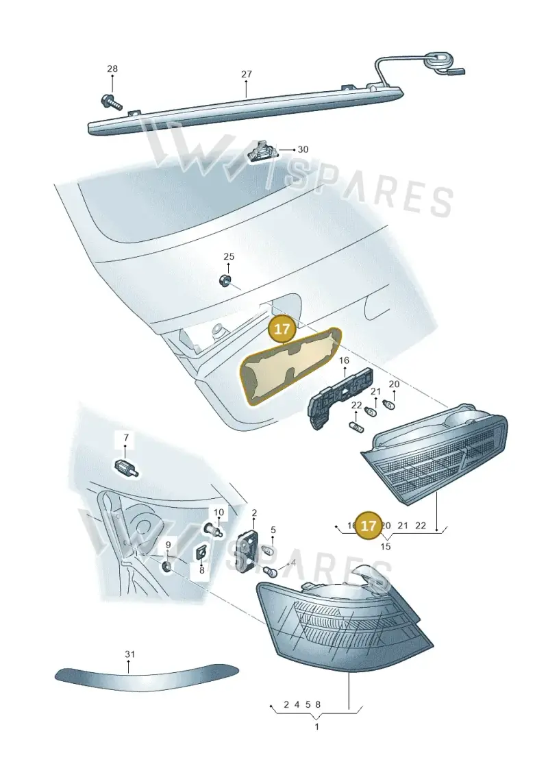 8V4945192B — Audi RS3 Limousine (2017-2020) diagram 745945000, position 17