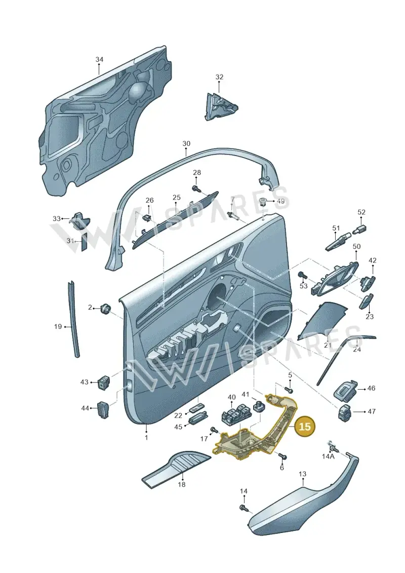8V4959521F6PS — Audi RS3 Limousine (2017-2020) diagram 890867100, position 15