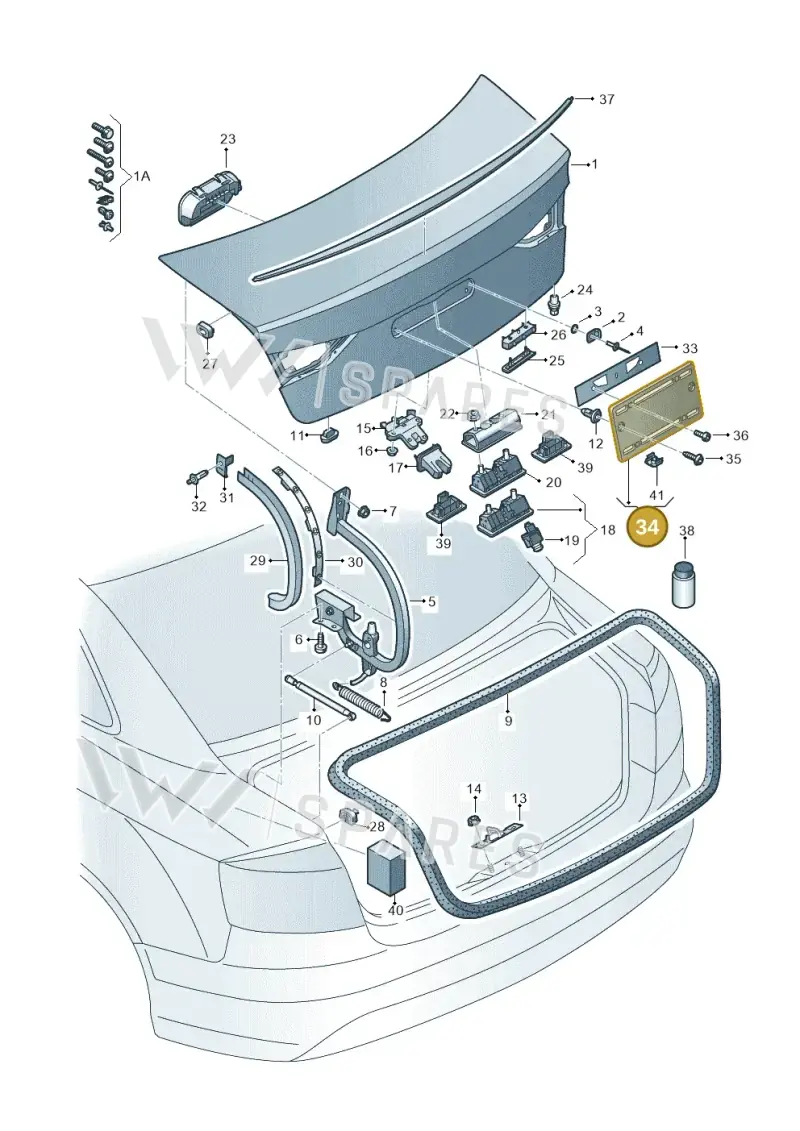 8V5827113A9B9 — Audi RS3 Limousine (2017-2020) diagram 745827150, position 34