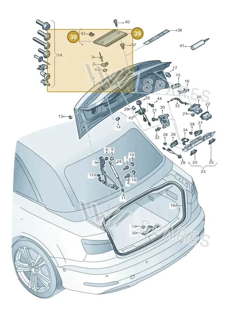 8V5827113B9B9 — Audi A3 Cabrio (2016-2020) diagram 778827000, position 39