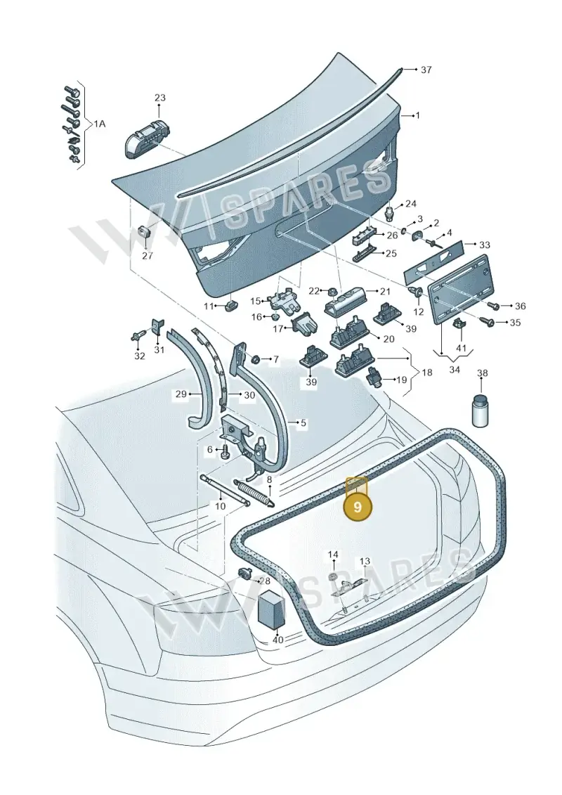8V5827705E — Audi RS3 Limousine (2017-2020) diagram 745827150, position 9