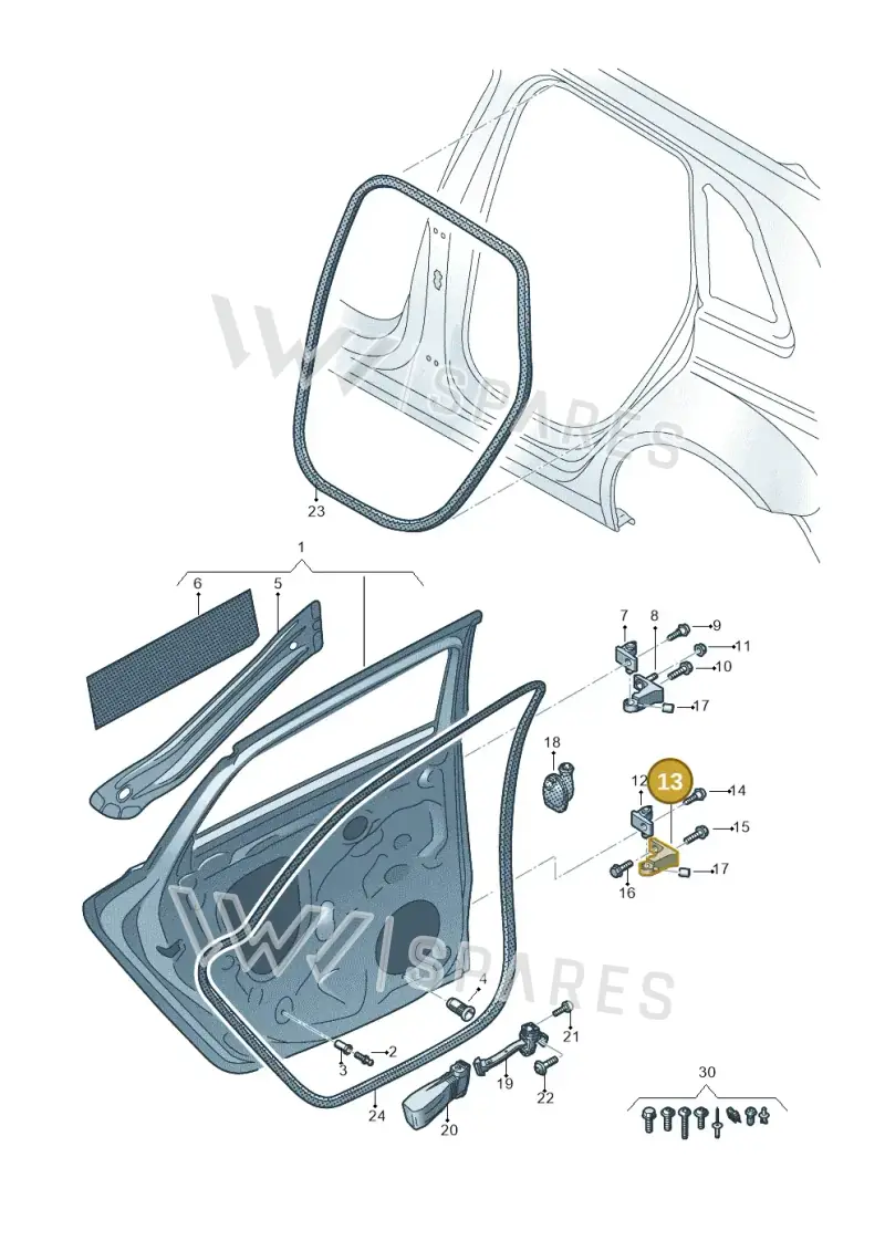 8V5833403C — Audi A3 Sportback (2019-2021) diagram 596833010, position 13