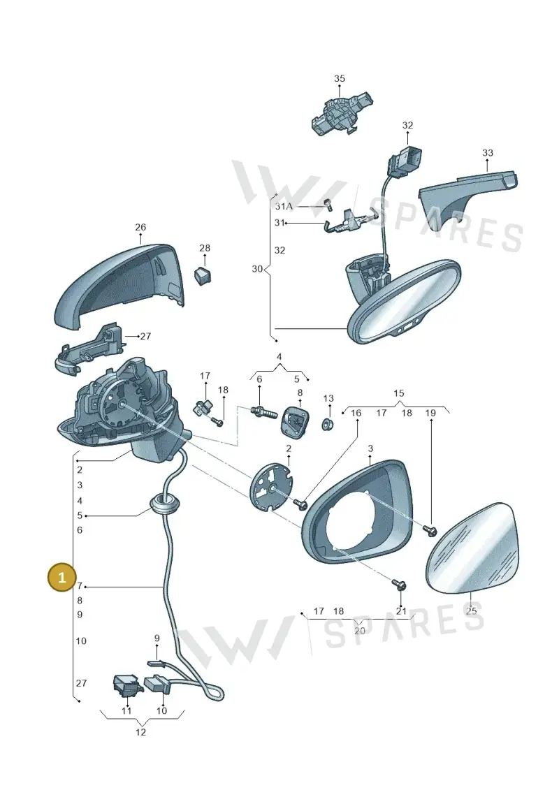 8V5857409G9B9 — Audi A3 Sportback (2012-2016) diagram 745857400, position 1