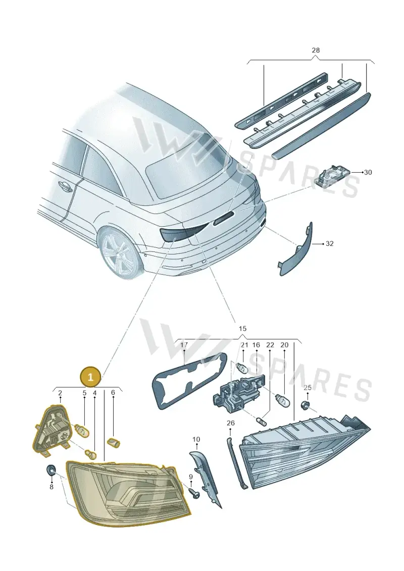 8V5945096C — Audi A3 Cab. 1.4 (2013-2016) diagram 778945000, position 1