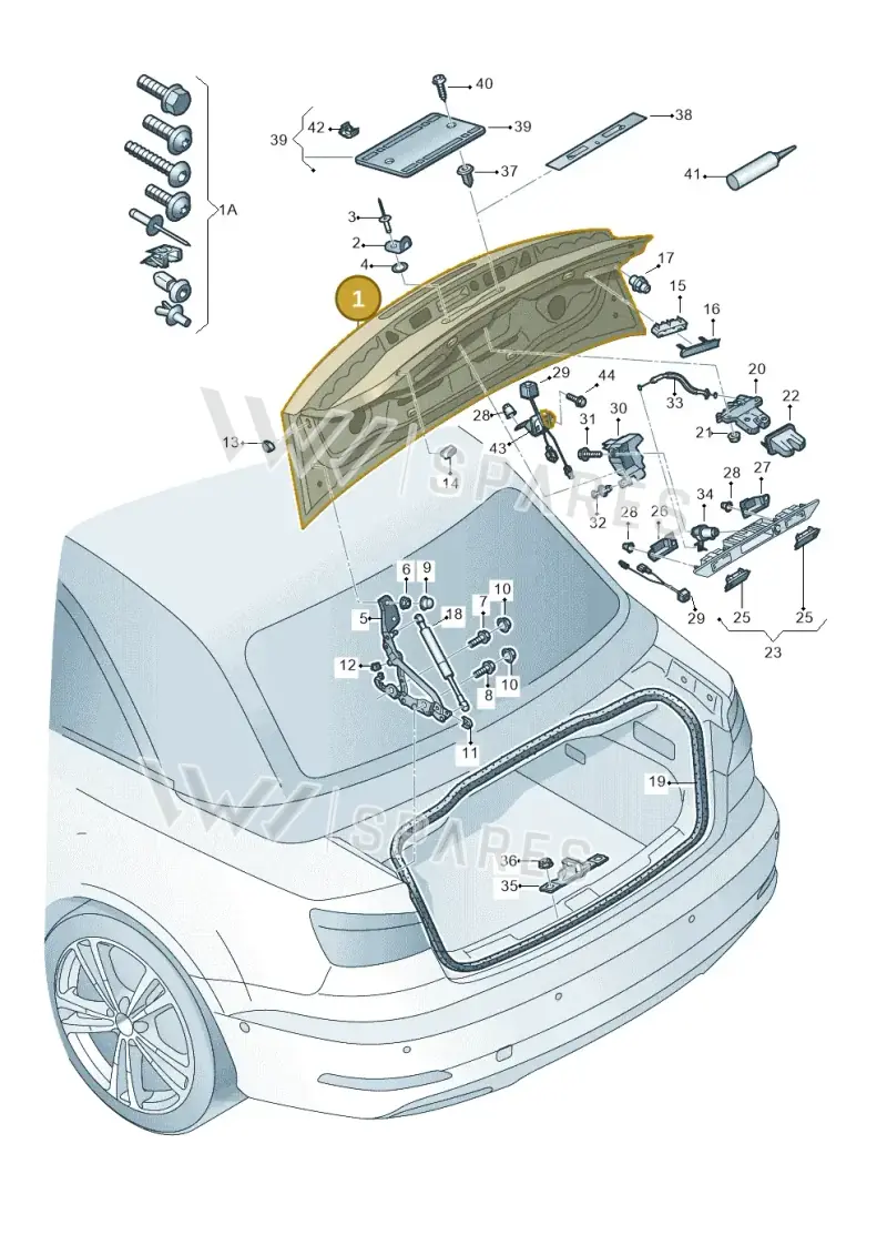 8V7827025F — Audi A3 Cabriolet (2016-2020) diagram 778827000, position 1