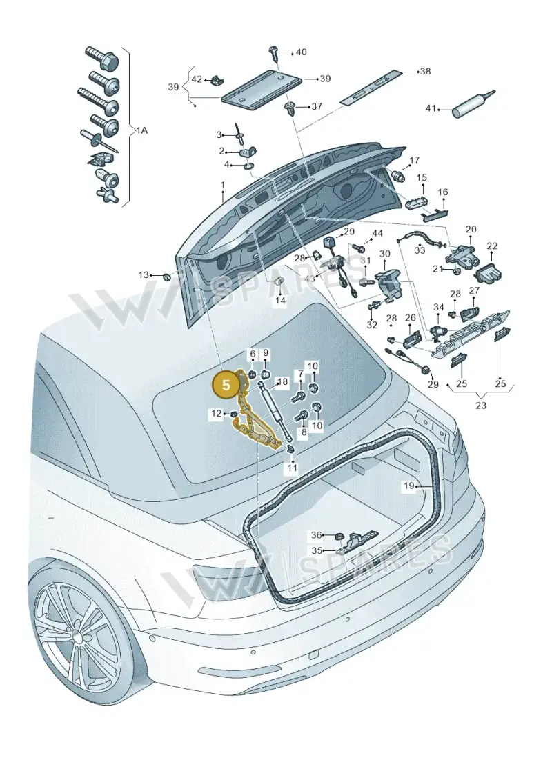 8V7827300B — Audi A3 Cabriolet (2016-2020) diagram 778827000, position 5