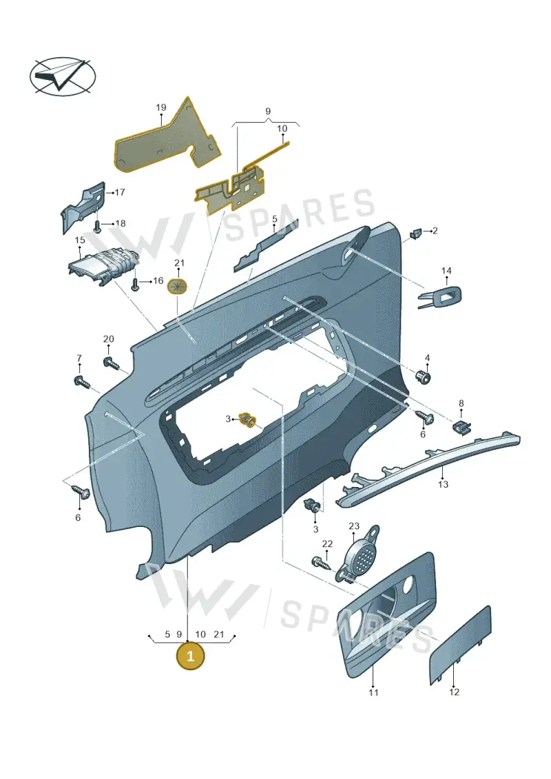 8V7867044A24A — Audi A3 Cabriolet (2016-2020) diagram 778867500, position 1