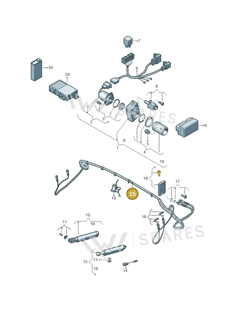 8V7898702 — Audi A3 Cabriolet (2016-2020) diagram 778871200, position 15