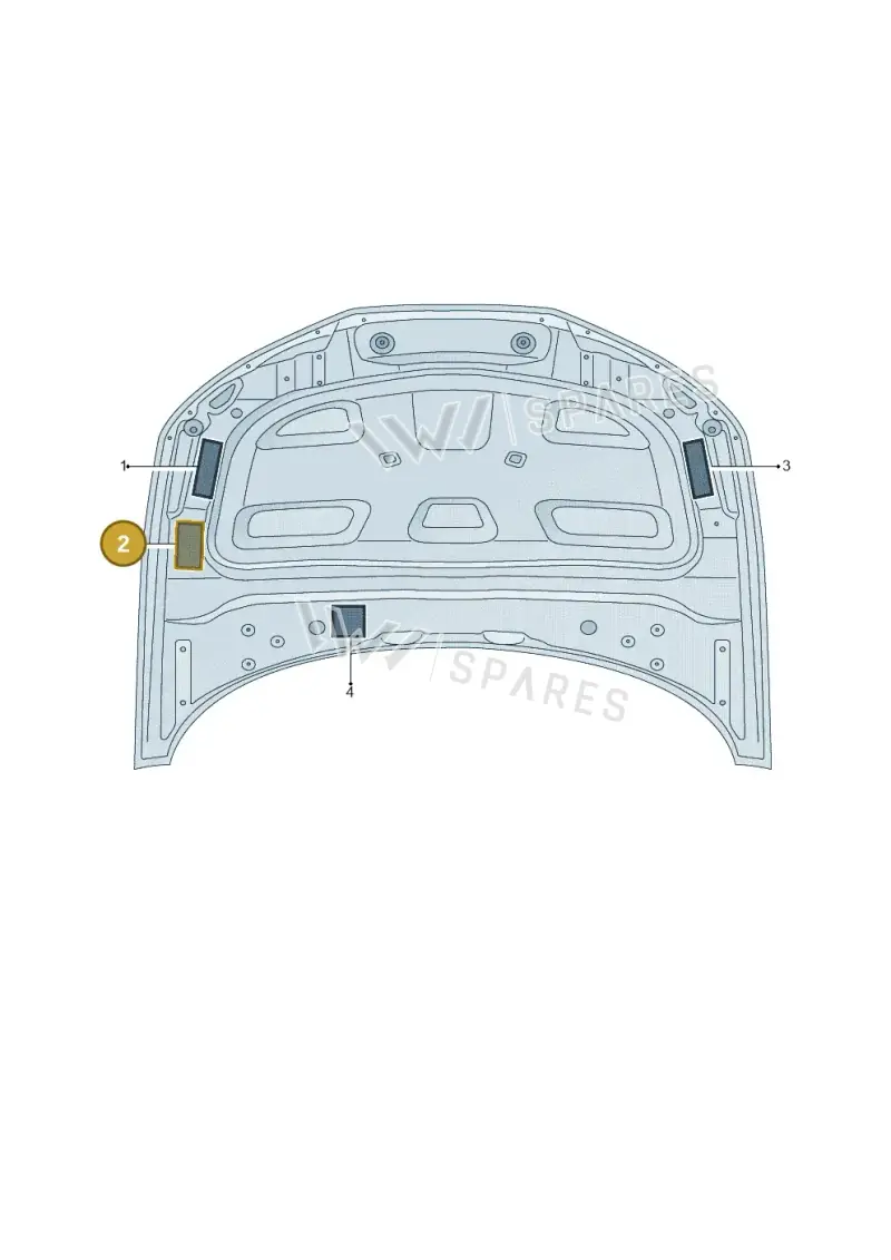 8W0010504BA — Audi A5 Sportback (2016-2025) diagram 897010100, position 2