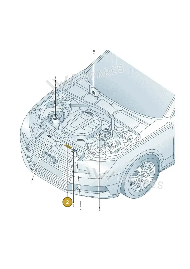 8W0010560 — Audi A5 Sportback (2016-2025) diagram 849010150, position 2