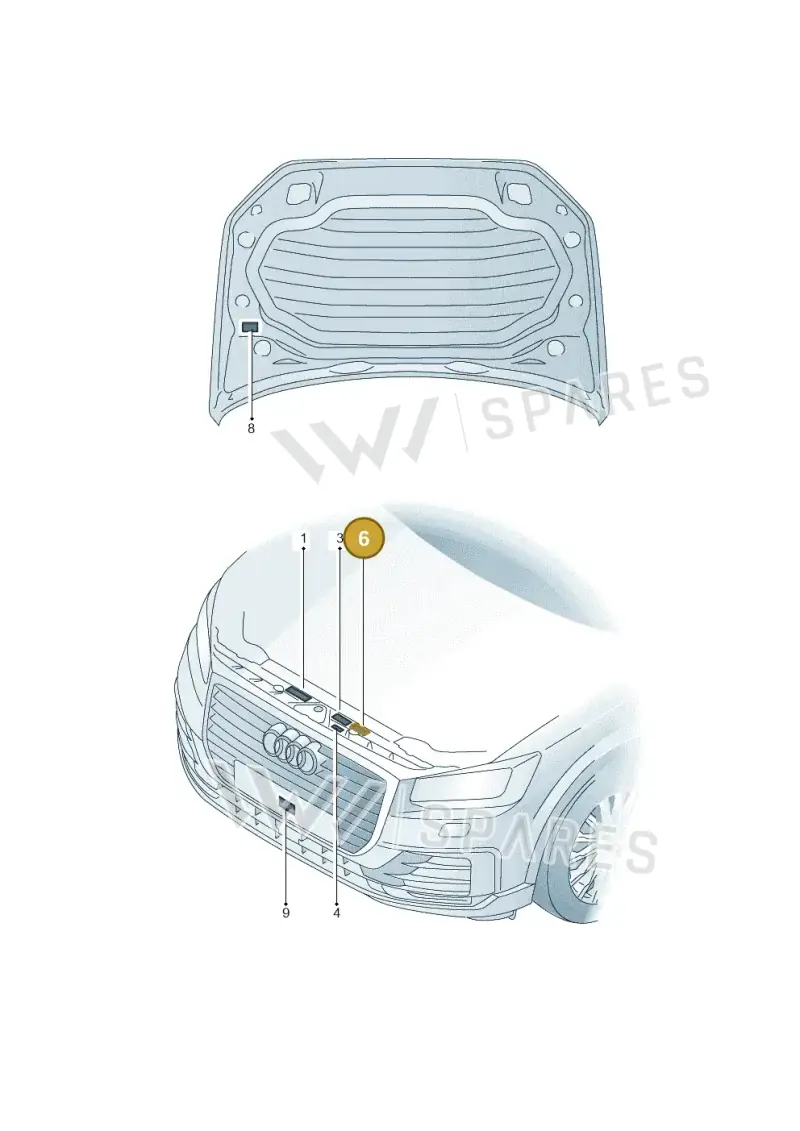 8W0010560A — Audi Q2 (2016-2025) diagram 803010100, position 6