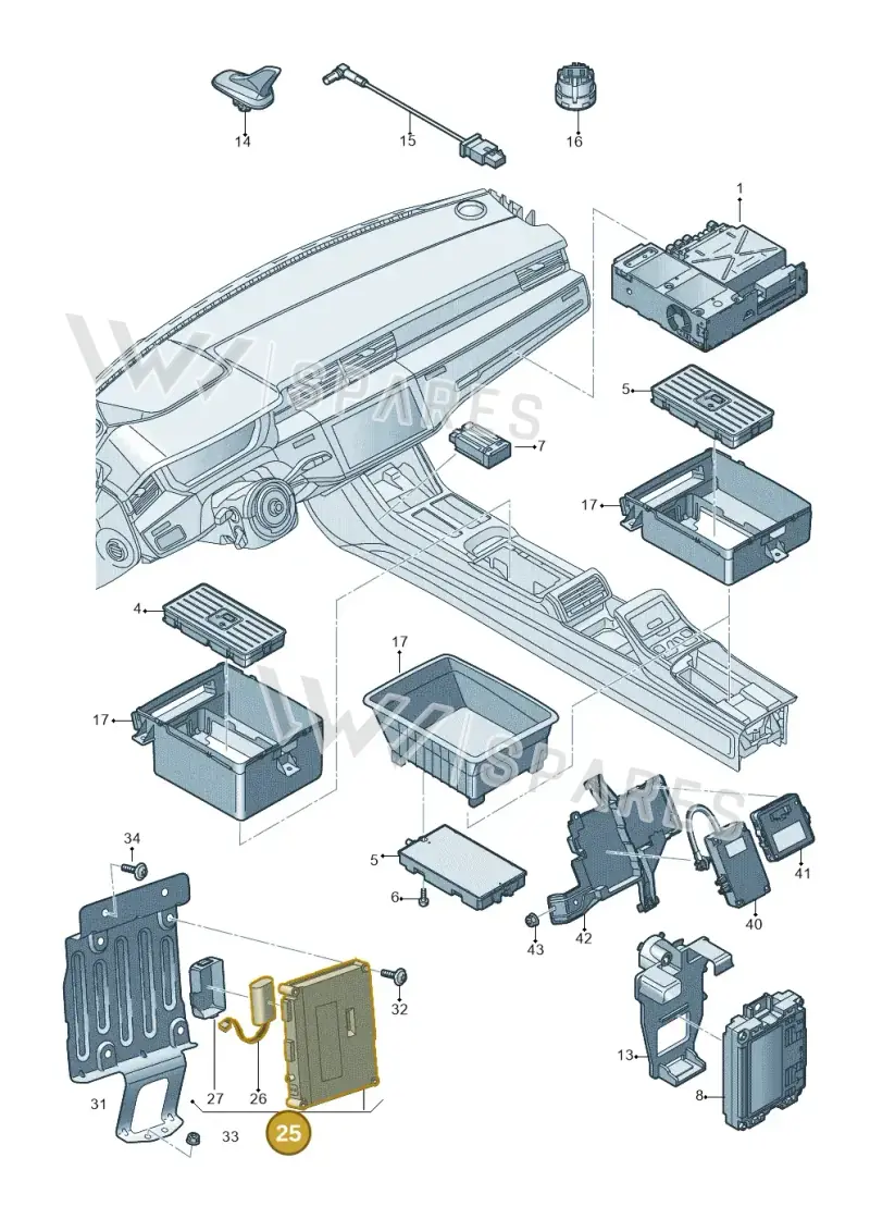 8W0035282G — Audi A8 (2017-2025) diagram 838035550, position 25