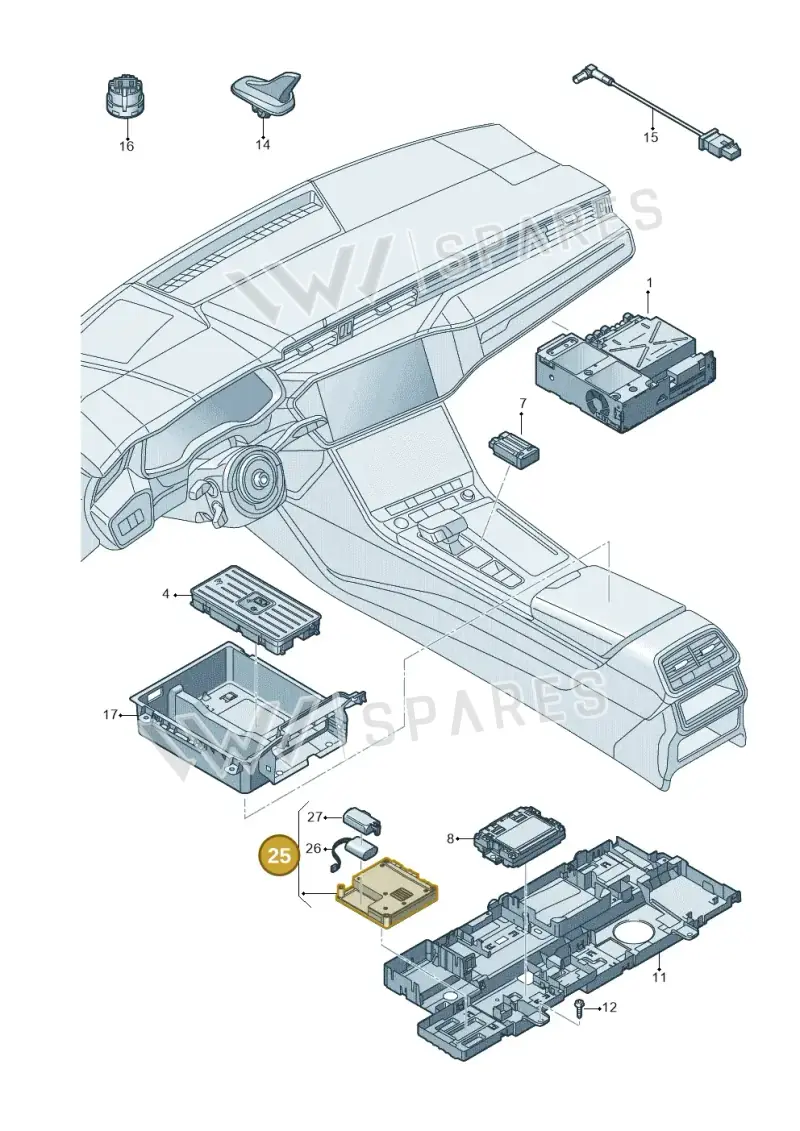 8W0035284C — Audi RS6 Avant (2019-2025) diagram 430035550, position 25