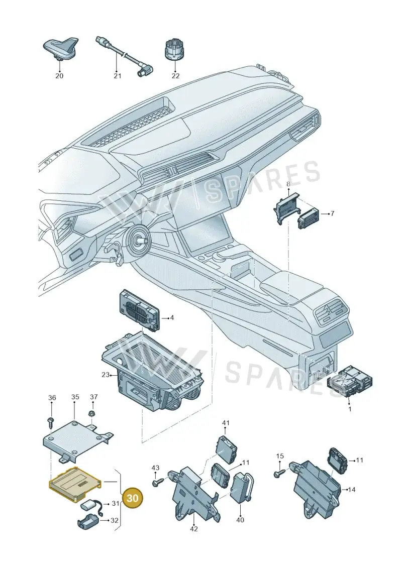 8W0035284C — Audi Q8 e-tron (2018-2025) diagram 586035550, position 30