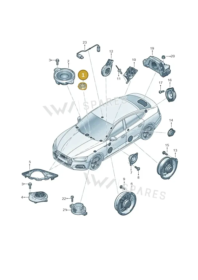 8W0035397 — Audi RS5 Sportback (2017-) diagram 897035360, position 1