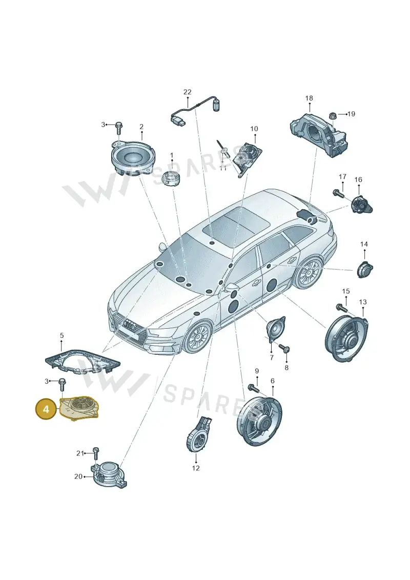 8W0035416D — Audi RS4 Avant (2017-) diagram 849035360, position 4