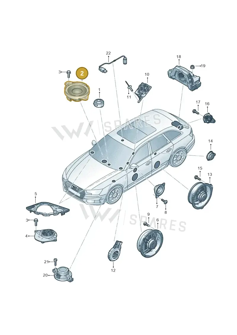 8W0035454 — Audi RS4 Avant (2017-2025) diagram 849035360, position 2