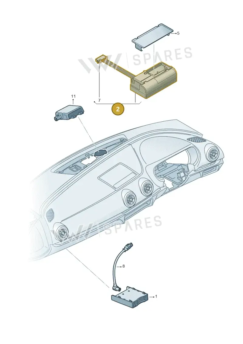 8W0035504B — Audi RS3 Limousine (2017-2020) diagram 745035570, position 2