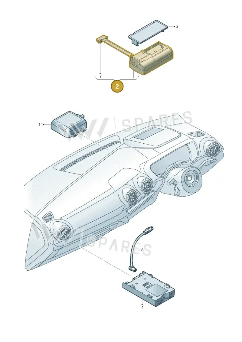 8W0035504B — Audi Q2 (2016-2025) diagram 803035570, position 2