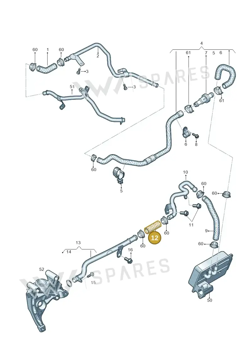 8W0121449C — Audi A5 Sportback (2016-2020) diagram 849121490, position 12