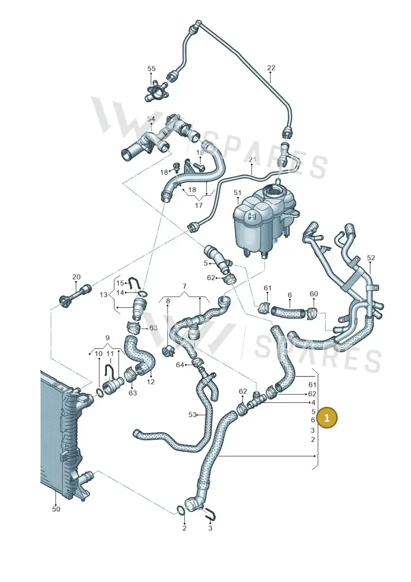 8W0122055N — Audi A5 Sportback (2016-2020) diagram 849121290, position 1