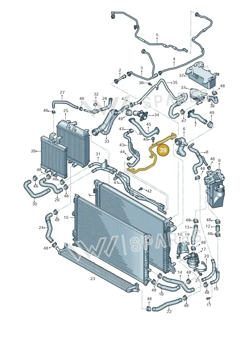8W0122063A — Audi RS4 Avant (2017-2025) diagram 847121100, position 39