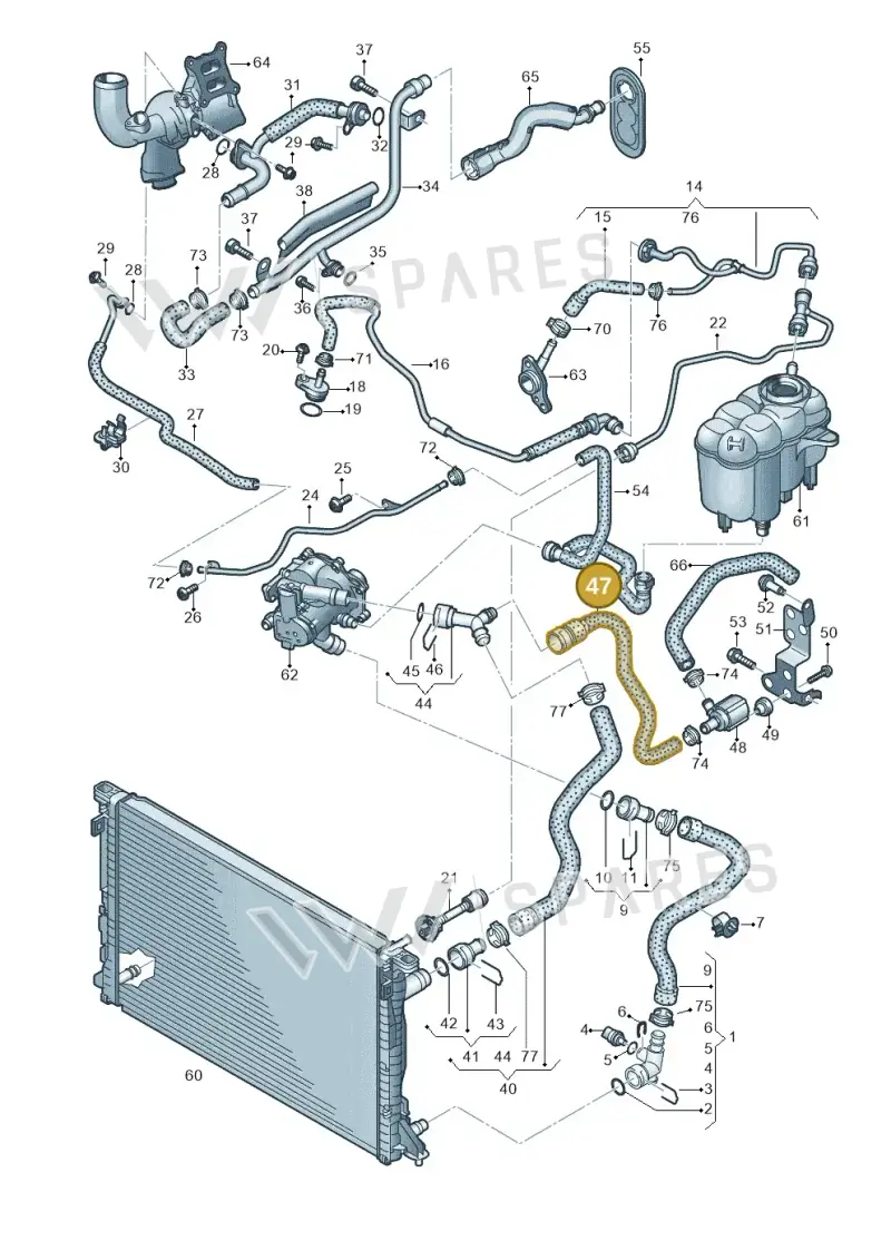 8W0122073H — Audi A5 Sportback (2016-2020) diagram 849121200, position 47