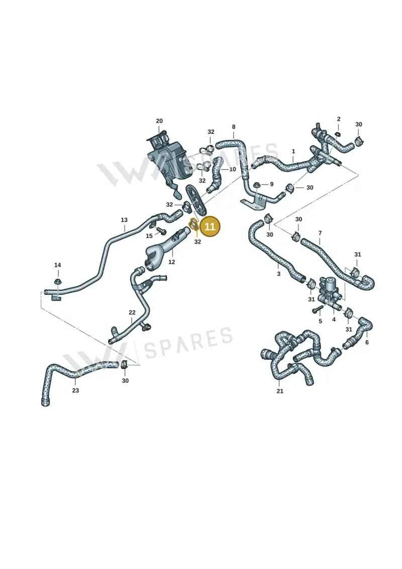 8W0122291AC — Audi Q5 (2016-2020) diagram 896121127, position 11