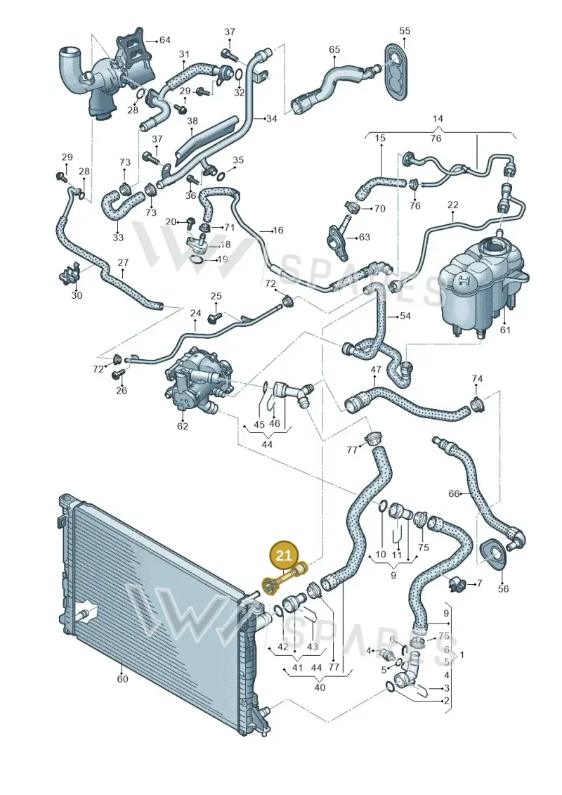 8W0122293DL — Audi A5 Sportback (2016-2025) diagram 849121210, position 21