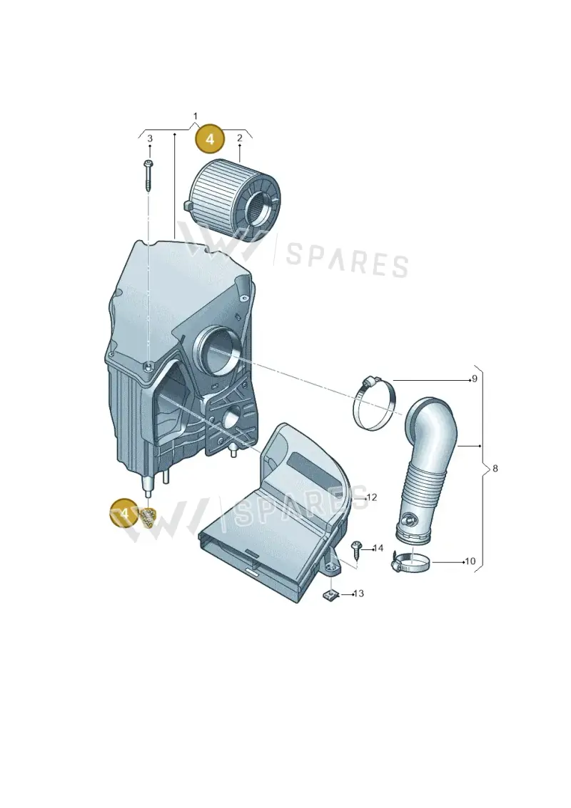 8W0129669 — Audi Q5 (2016-2025) diagram 896133200, position 4