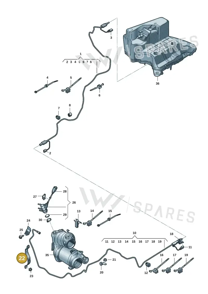 8W0131035D — Audi A6 2.0 (2018-) diagram 435201065, position 22