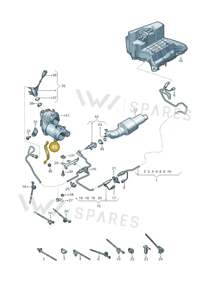 8W0131035D — Audi A6 2.0 (2018-) diagram 430201520, position 45