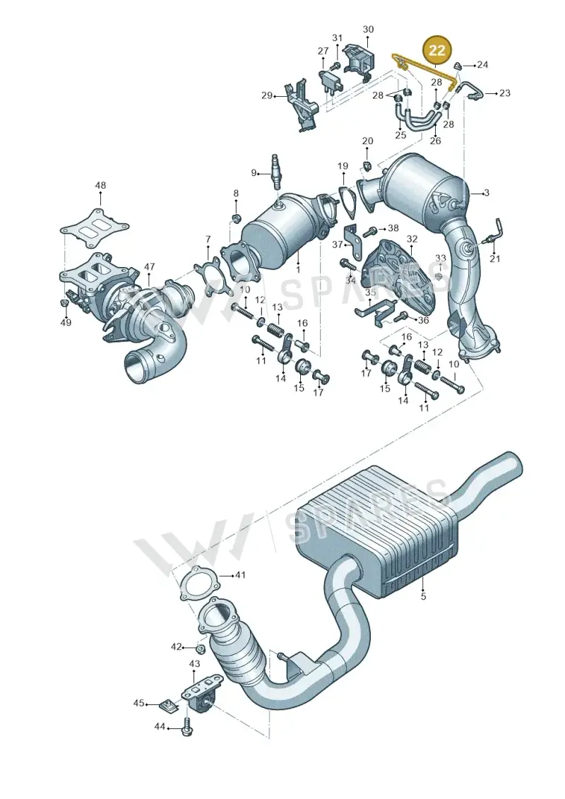 8W0131205F — Audi A5 Sportback (2016-2020) diagram 897253350, position 22