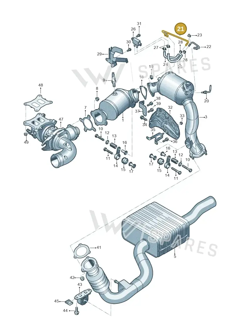 8W0131205F — Audi A6 2.0 (2018-) diagram 435253370, position 21