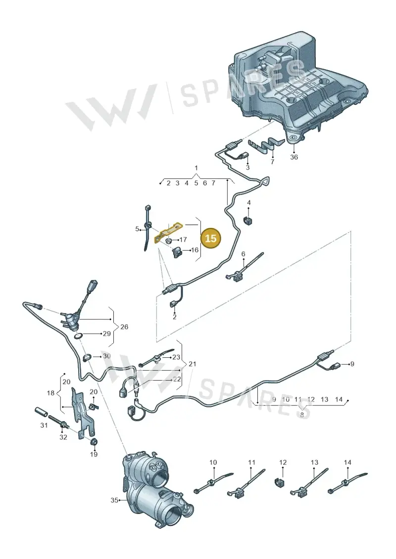 8W0131561A — Audi A4 2.0 (2015-2019) diagram 849201550, position 15