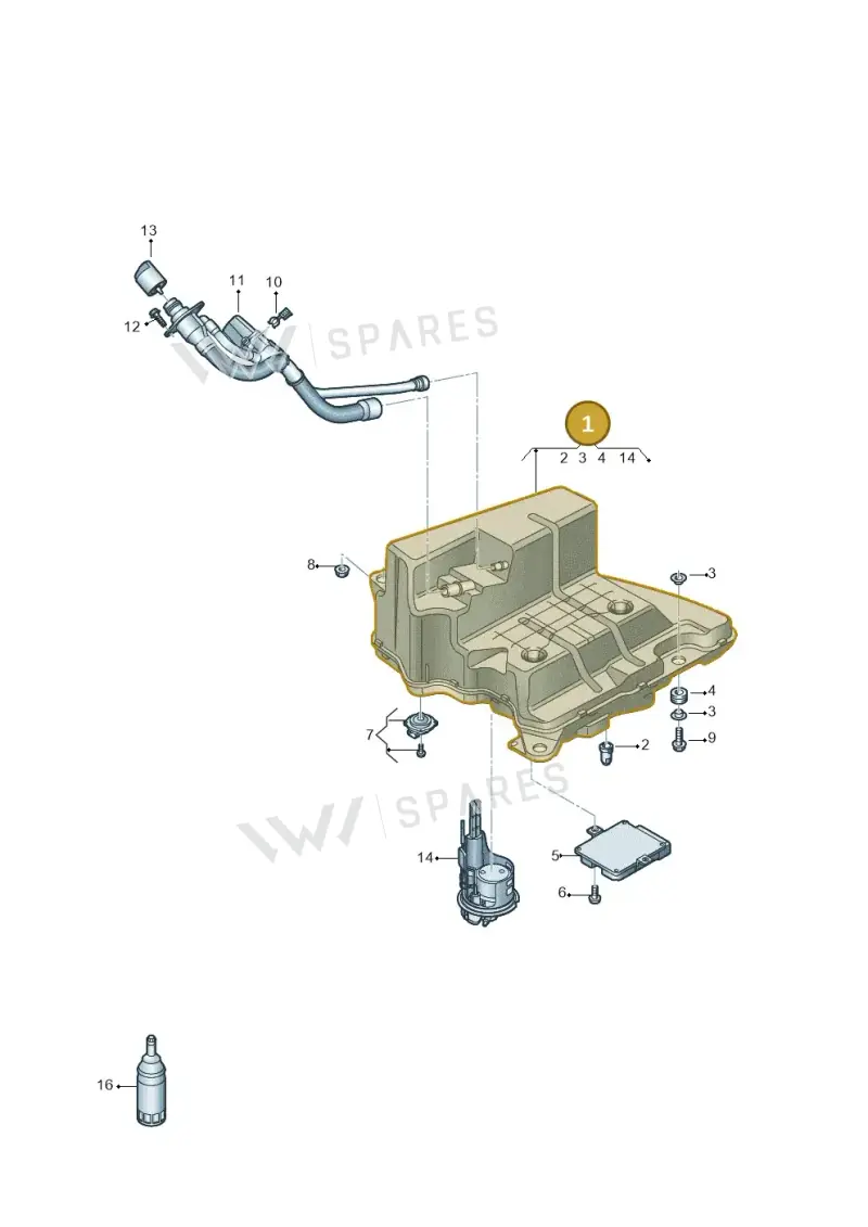 8W0131879BA — Audi A5 Sportback (2016-2025) diagram 849201500, position 1