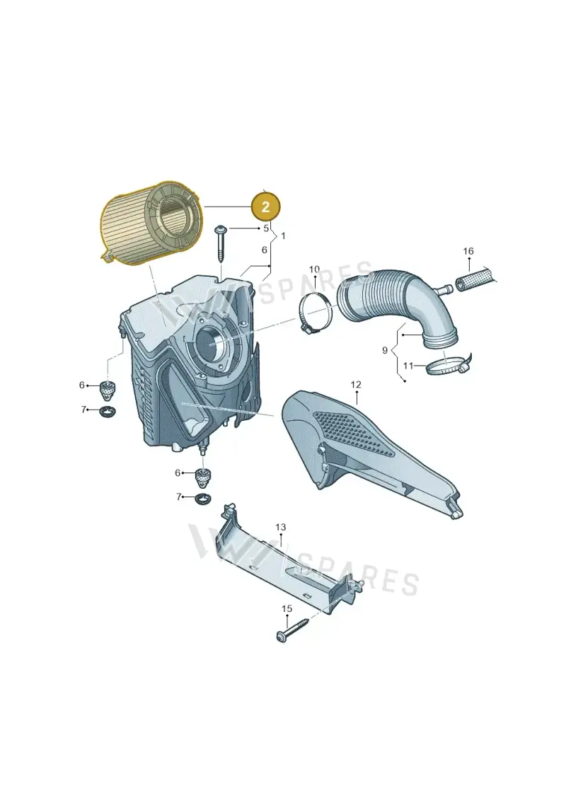 8W0133843C — Audi A5 Cabriolet (2016-2025) diagram 848133380, position 2