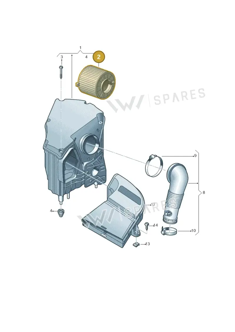 8W0133843C — Audi Q5 (2016-2025) diagram 896133200, position 2